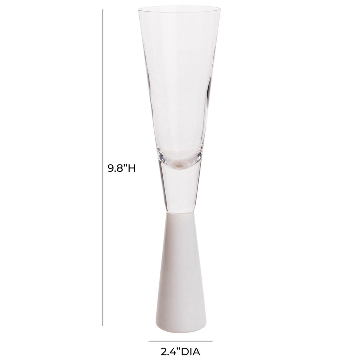 Candelabra Home Flute Champagne Glasses - Set of 4 Glassware
