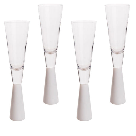 Candelabra Home Flute Champagne Glasses - Set of 4 Glassware TOV-T68859