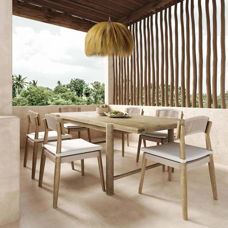 Candelabra Home Gata Cream Outdoor Dining Chair - Set of 2 Dining Chair TOV-O54273