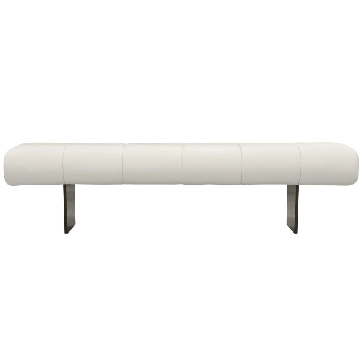 Candelabra Home Karol Cream Vegan Leather Bench Benches TOV-OC68949