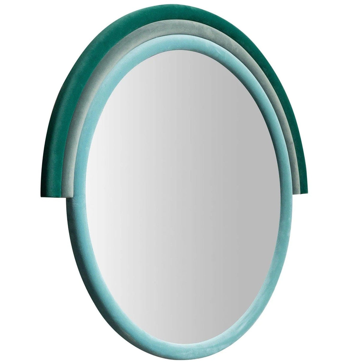 Candelabra Home Lally Velvet Round Wall Mirror Mirror
