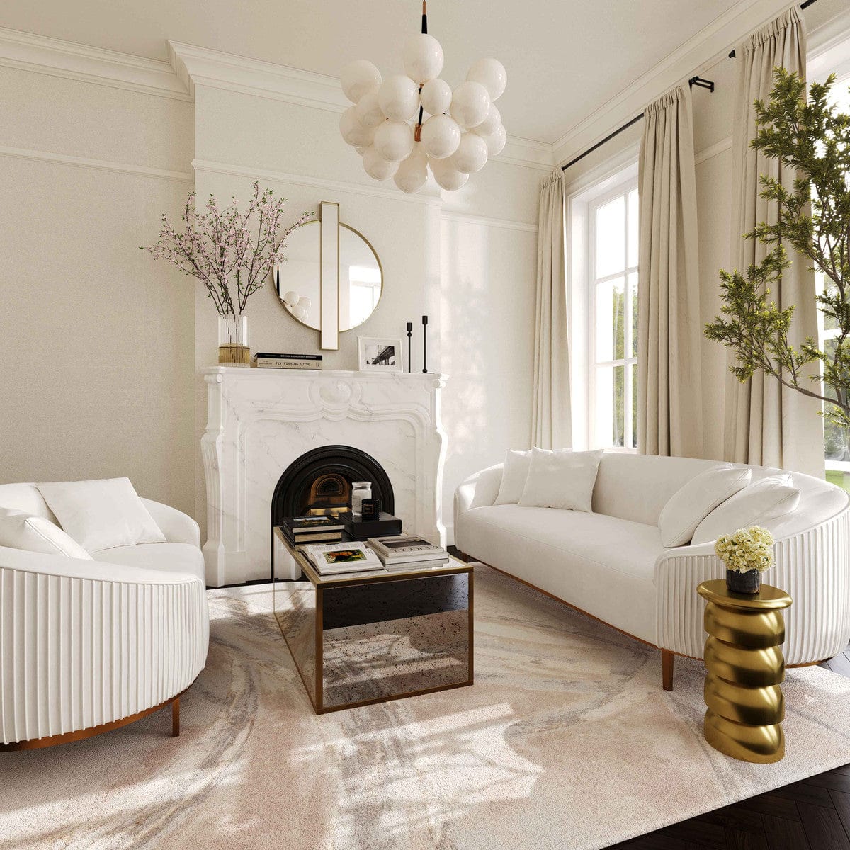 Mirrored R Design Mirrored Living Room
