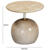 Candelabra Home Mire Rose Faux Marble Side Table Side Tables TOV-OC54288