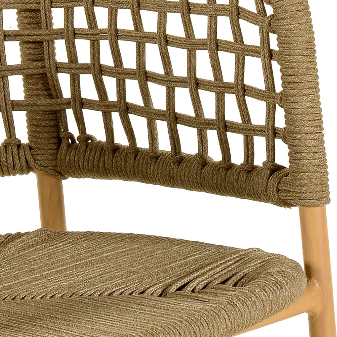 Candelabra Home Niel Oak Finish Outdoor Dining Chair Curved Wooden Dining Chair TOV-O68780