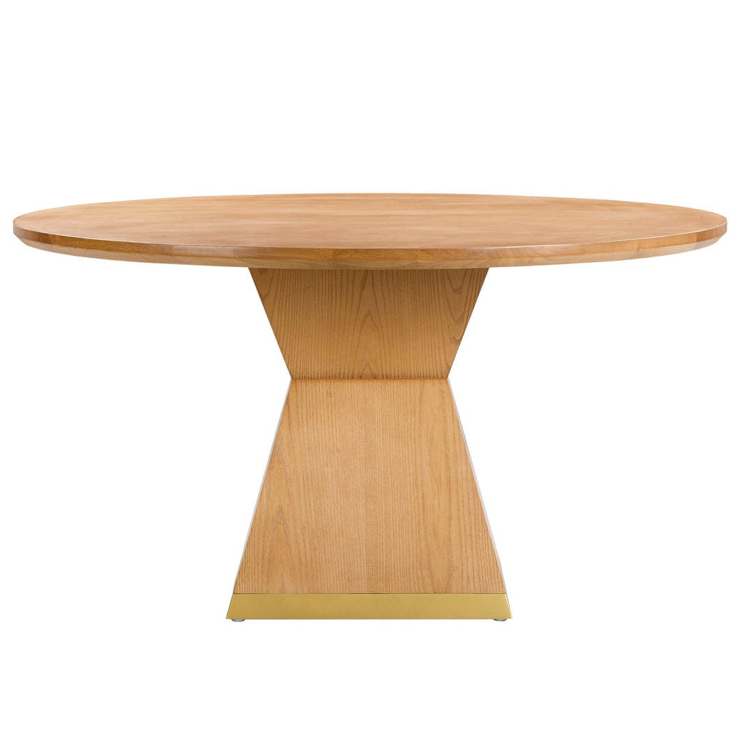 Tatum Natural Wood Round Dining Table Meadow Blu