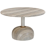 Candelabra Home Omaha Concrete Faux Travertine 48" Round Dining Table Dining Tables TOV-D54296