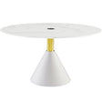 Candelabra Home Piper White Round Dining Table TOV-D68520