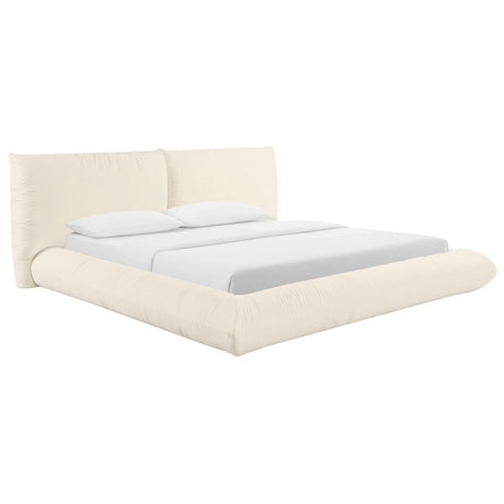 Candelabra Home Romp Cream 100% Upcycled Linen Bed Beds & Bed Frames TOV-B68951