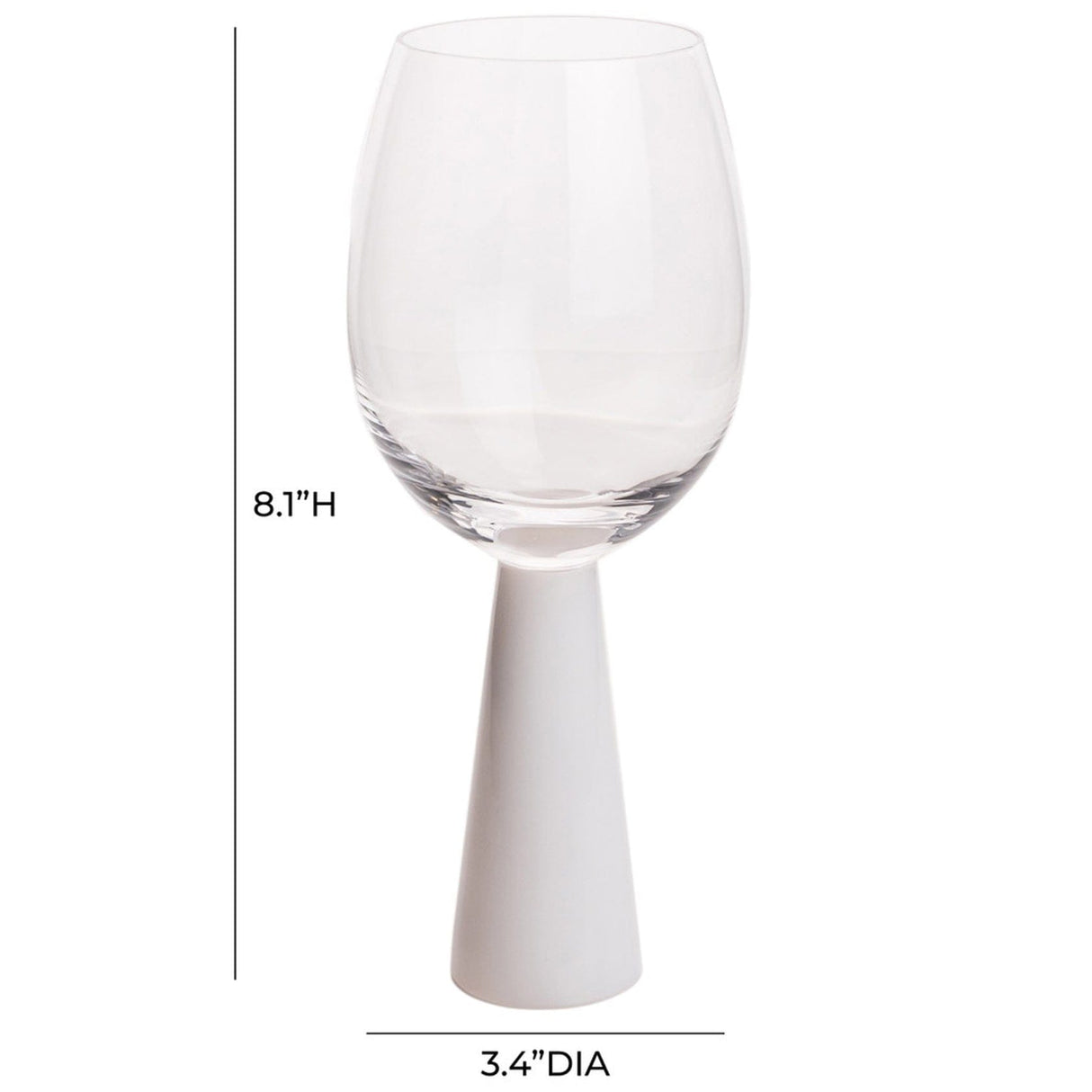 Candelabra Home Rose Wine Glasses - Set of 4 Glassware