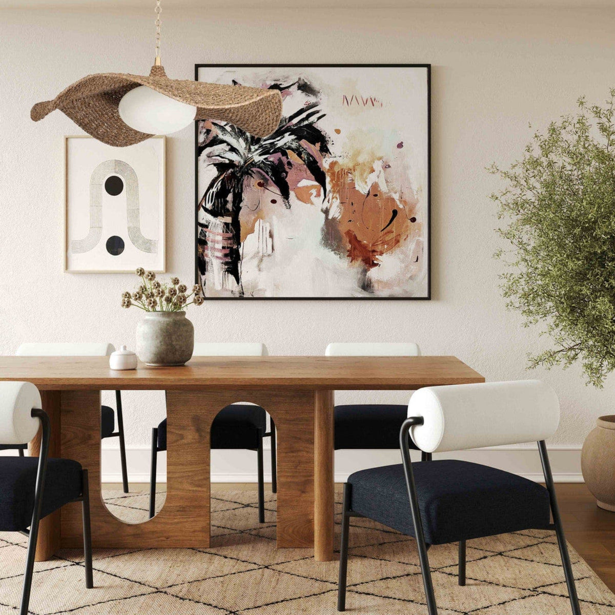 Penelope Walnut Rectangular Dining Table – Meadow Blu