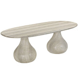 Candelabra Home Smooch Faux Travertine Dining Table Dining Tables TOV-O54286