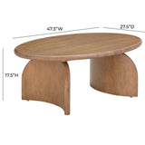 Candelabra Home Sofia Cognac Wooden Coffee Table TOV-OC54237