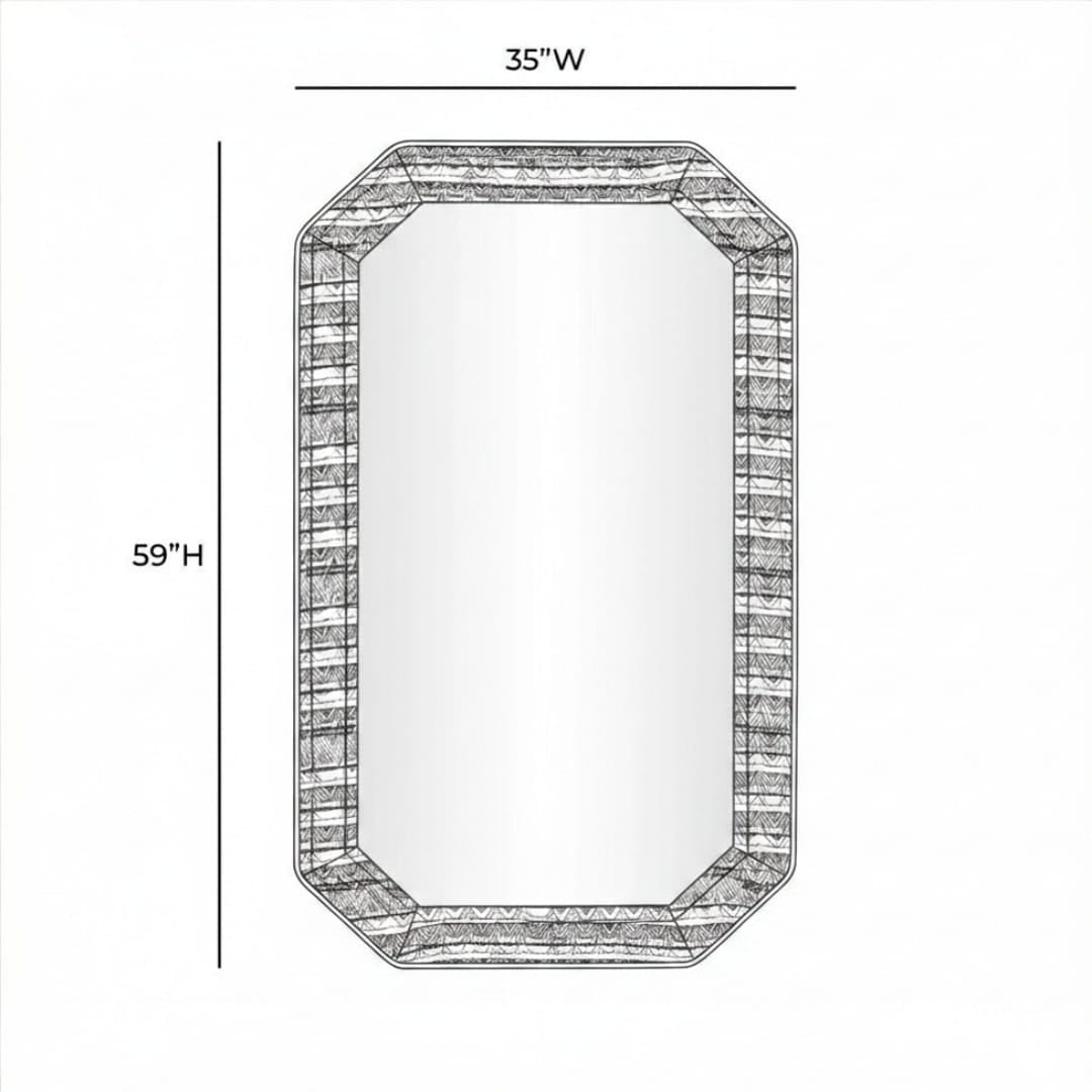 Charlene Jewel Wall Mirror Rectangle + Square Mirrors