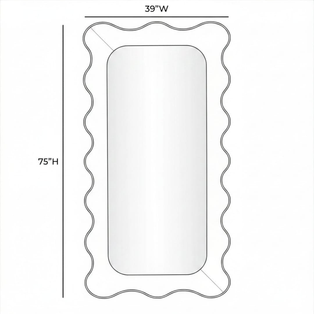 Charlene Squiggle Wall Mirror Rectangle + Square Mirrors