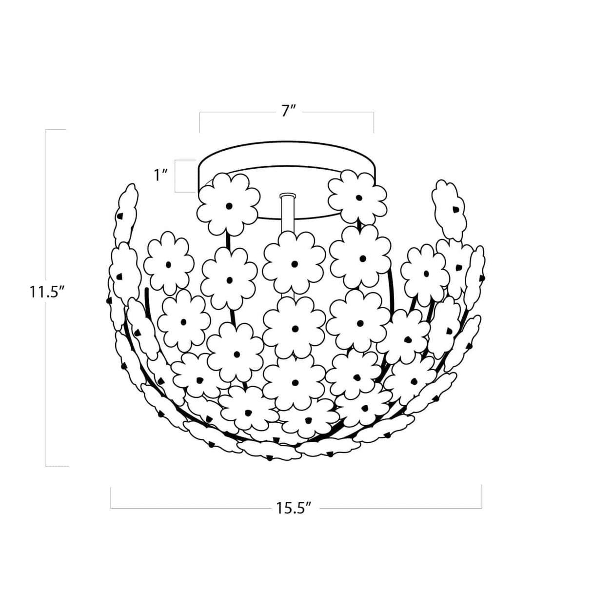 Charlotte Semi Flush Mount Flush Mount 16-1176 844717090882