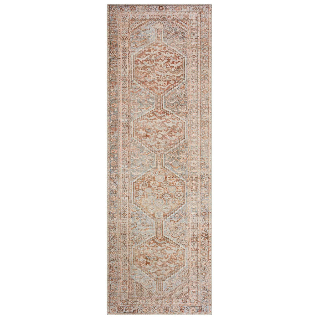 Chris Loves Julia x Loloi Jules Runner - Tangerine/Mist Area Rug JULSJUL-04TGMI2676 885369546105