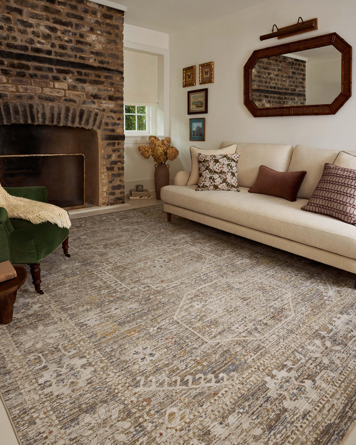Chris Loves Julia x Loloi Taupe/Multi Ida Rug Rugs