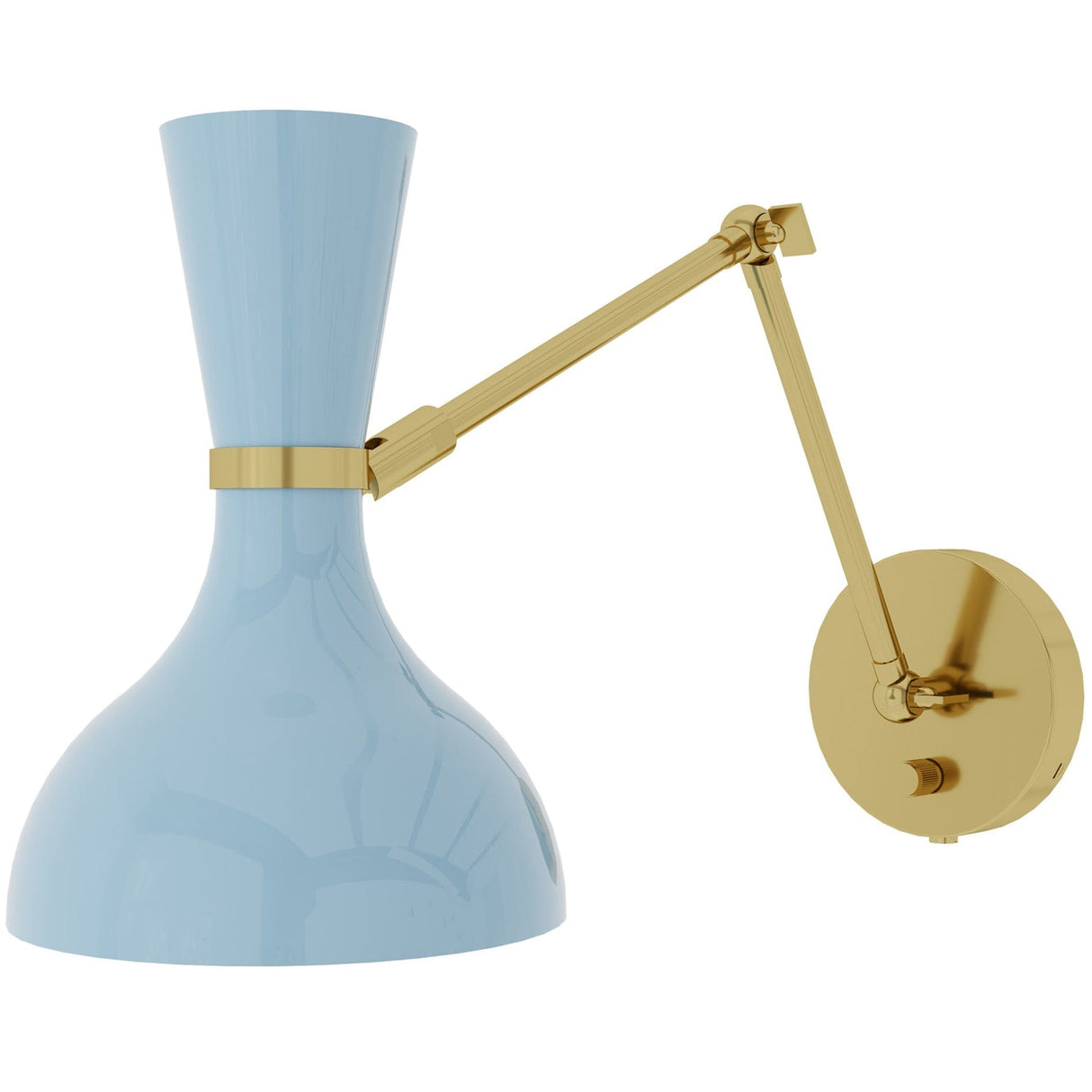 Clare Baby Blue Adjustable Wall Sconce Wall Sconces BB18BB