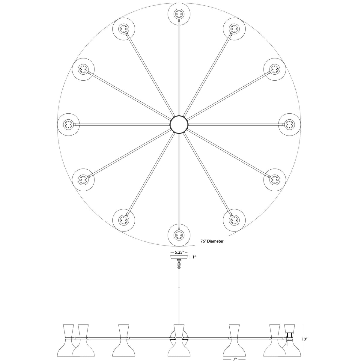 Clare Baby Blue Chandelier Chandelier