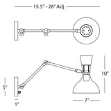 Clare Peacock Adjustable Wall Sconce Wall Sconces