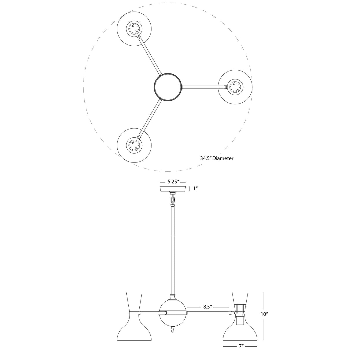 Clare Peacock Pendant Chandelier Pendant