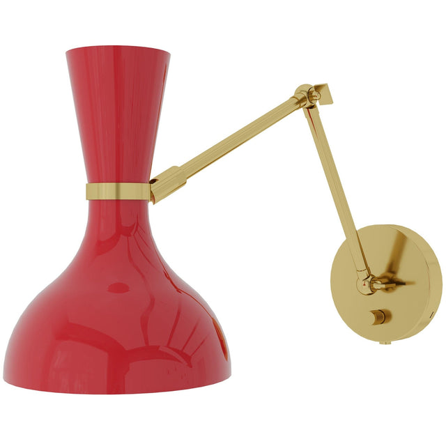 Clare Ruby Red Adjustable Wall Sconce Wall Sconces RR18RR