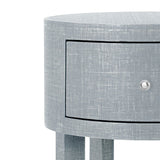 Claudette 1-Drawer Round Side Table Side Table