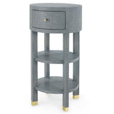 Claudette 1-Drawer Round Side Table Side Table