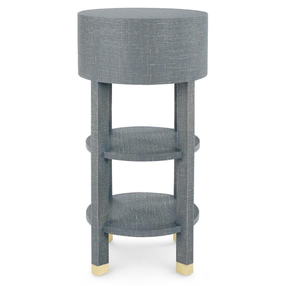 Claudette 1-Drawer Round Side Table Side Table