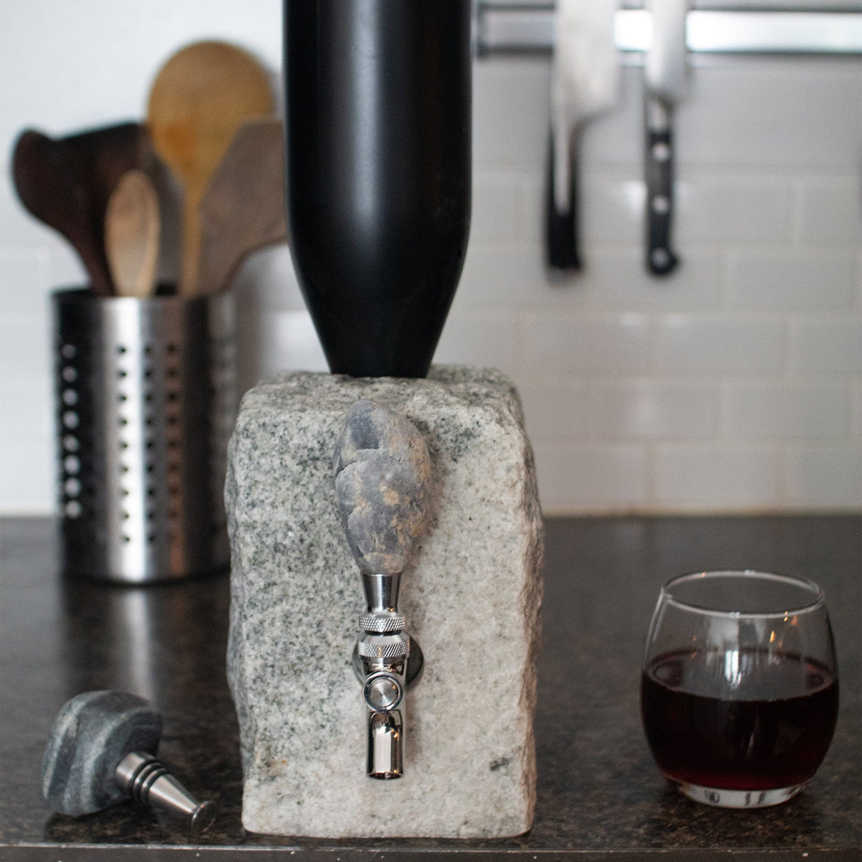 Cobble Stone Dispenser Kitchen Accessory