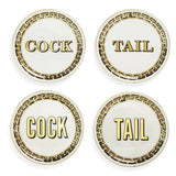 Cock/Tail Porcelain Coasters Decor 25948-store