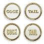 Cock/Tail Porcelain Coasters Decor 25948-store