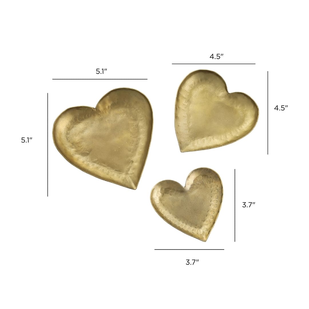 Coeur Heart-Shaped Catchalls (Set of 3) Trays TOV-T18980 793580647627