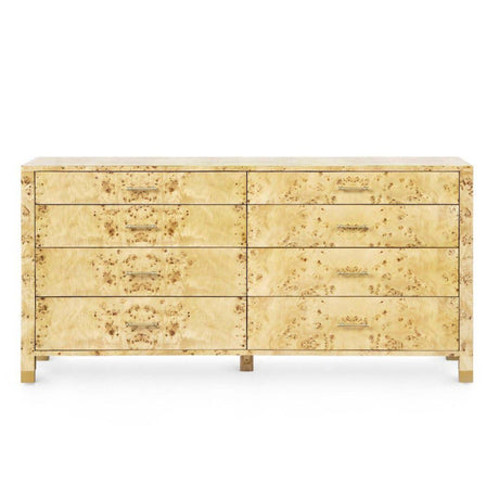 Cole Large 8 Drawer Burl Wood Dresser COE-250-24