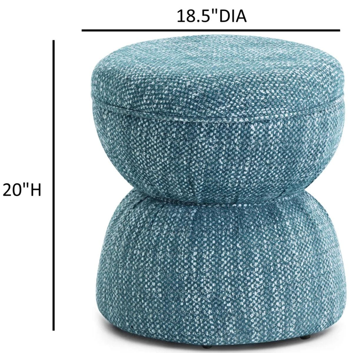 Collin Ruched Ottoman Ottomans + Stools