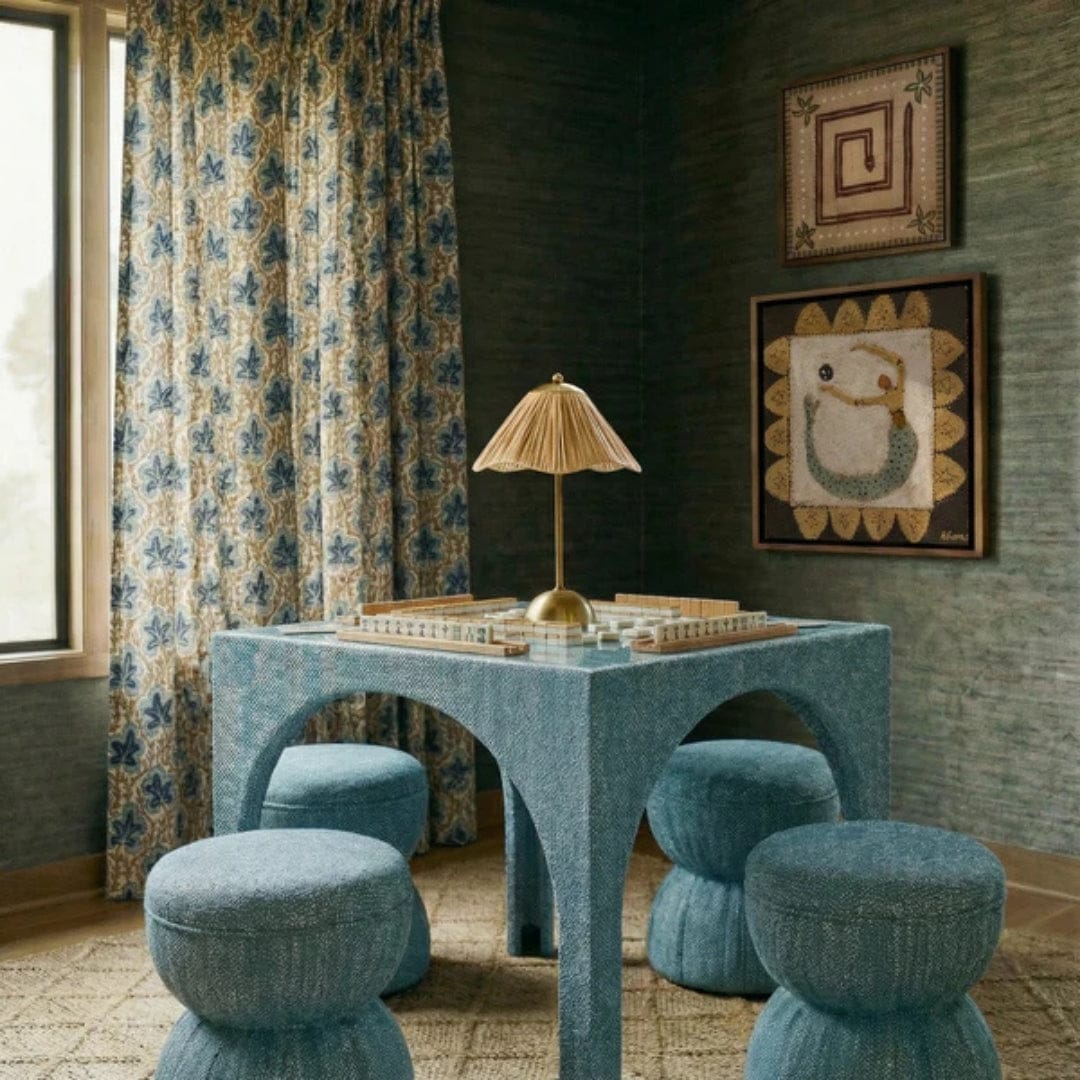 Collin Ruched Ottoman Ottomans + Stools