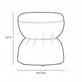 Collin Ruched Ottoman Ottomans + Stools