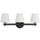 Colton 3-Light Bathroom Vanity Vanity/Bath Lights COL-203-BK 633779105036