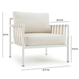 Cora Cream Outdoor Armchair Outdoor Chairs TOV-O68965