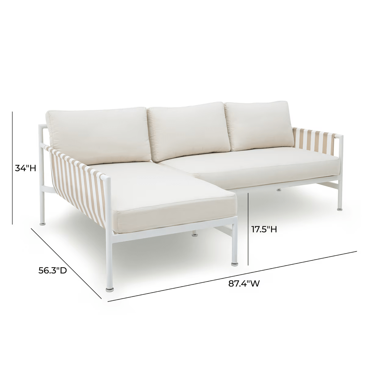 Cora Cream Outdoor Sectional Outdoor Furniture