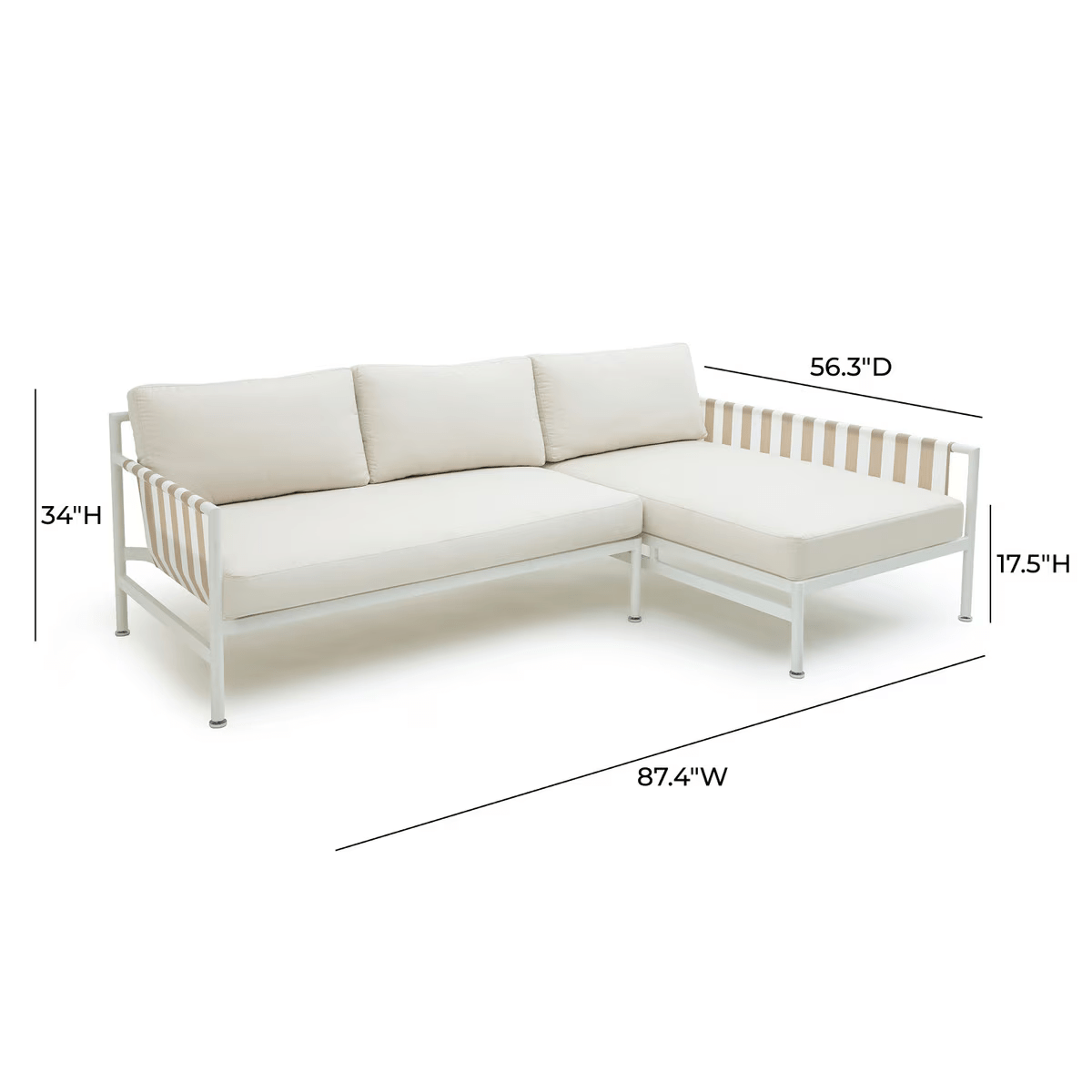 Cora Cream Outdoor Sectional Outdoor Furniture