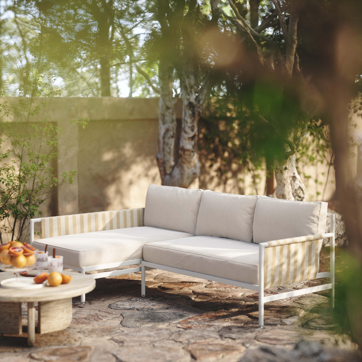 Cora Cream Outdoor Sectional Outdoor Furniture