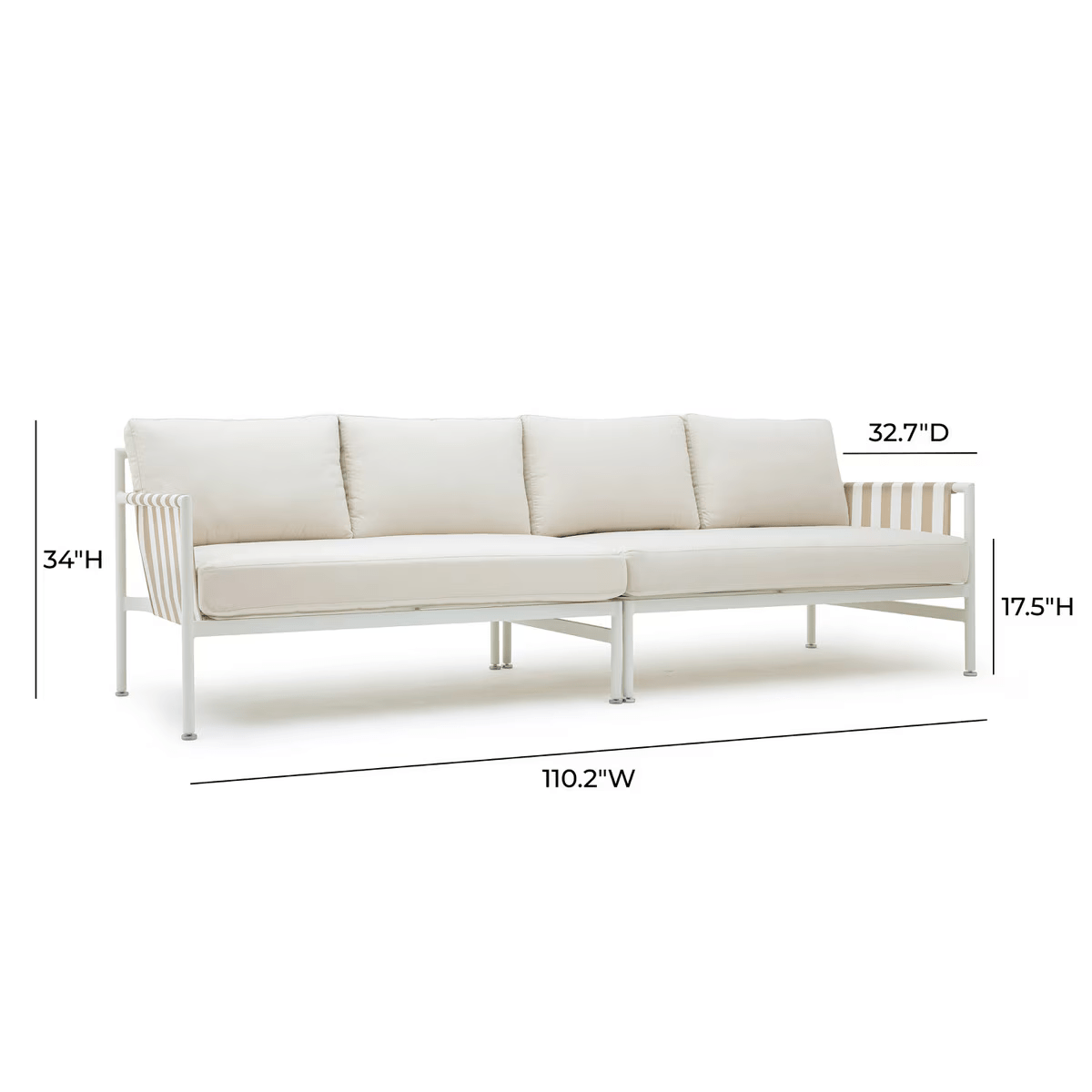 Cora Cream Outdoor Sofa Outdoor Furniture TOV-O68969-O68970