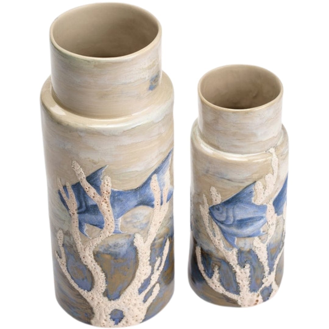 Coralie Vase Set (Set of 2) Vases + Urns OBJCORALIVSBLS2