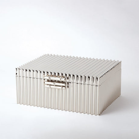 Corrugated Bamboo Box - Nickel Decorative Object 9.92036 651083920367