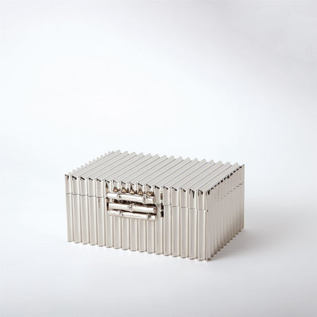 Corrugated Bamboo Box - Nickel Decorative Object 9.92037 651083920374