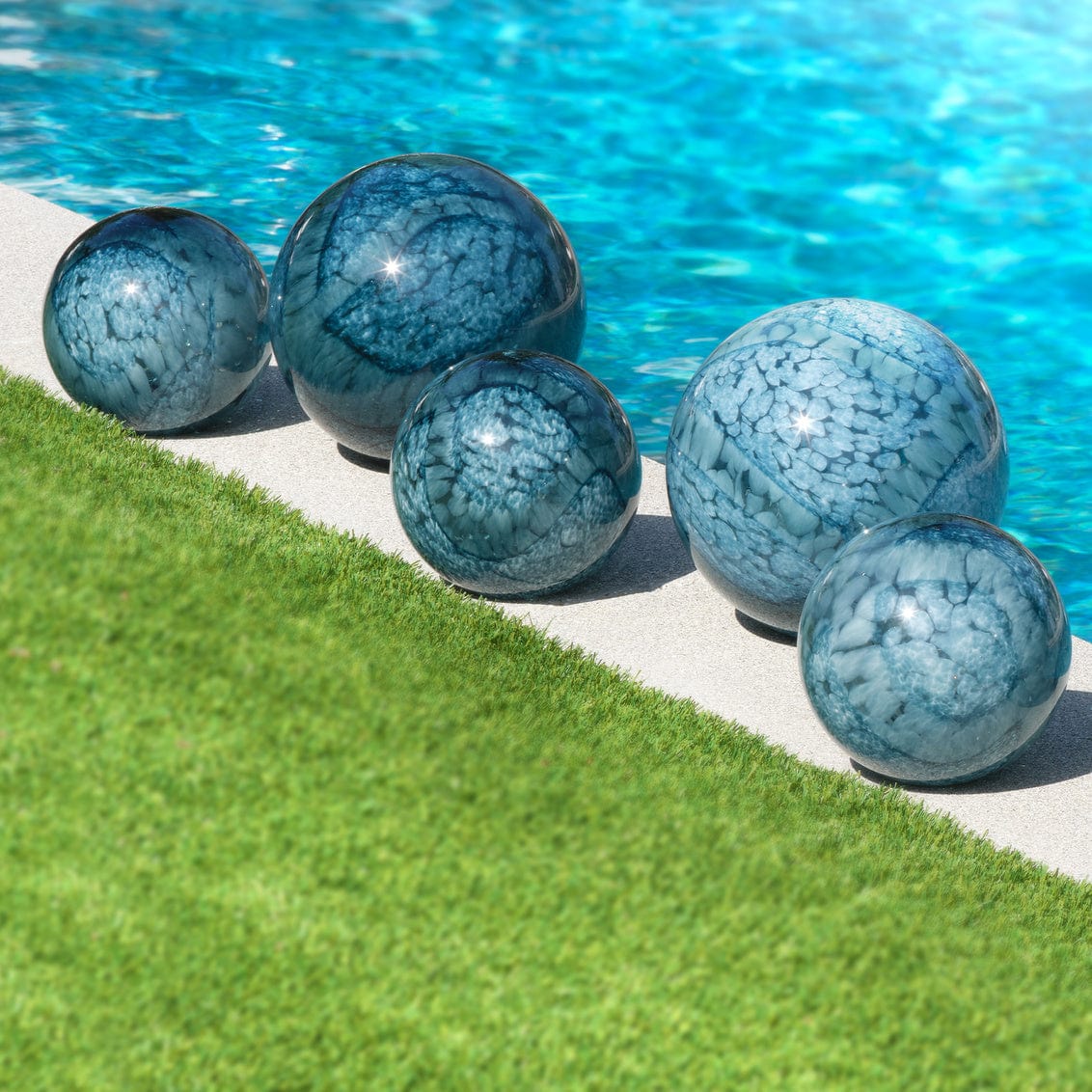 Cosmos Glass Spheres - Set of 2 Decorative Object