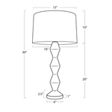 Crew Travertine Buffet Lamp Lighting