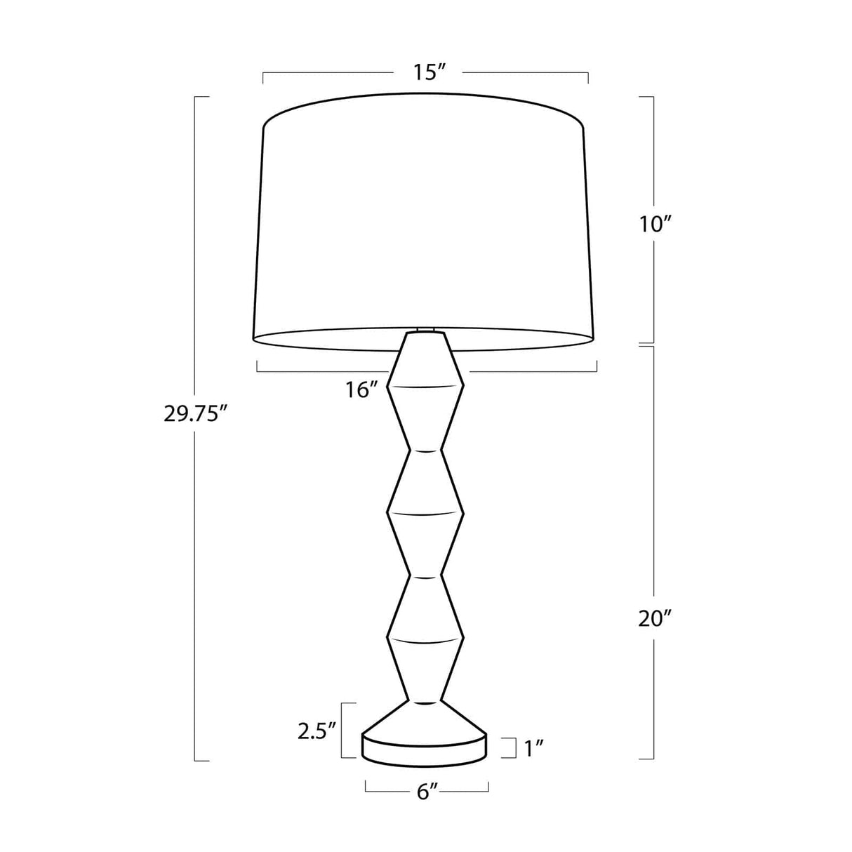 Crew Walnut Buffet Lamp Lighting