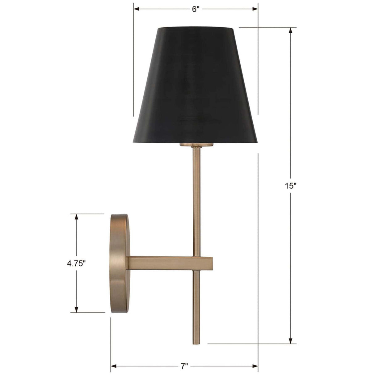 Crystorama Xavier 1 Light Wall Mount Sconce Wall Sconces